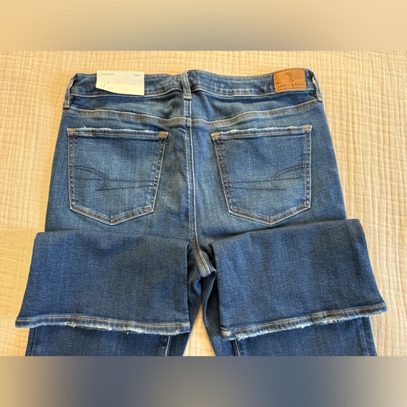 NWT - American Eagle - Stretch Kick Boot Jeans - Dark Vintage Wash - Size 12R - Picture 5 of 15